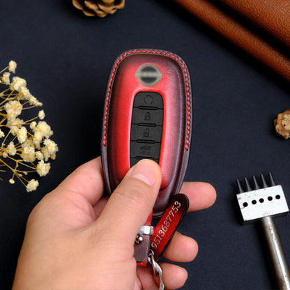 Premium Leather Key Fob for Nissan