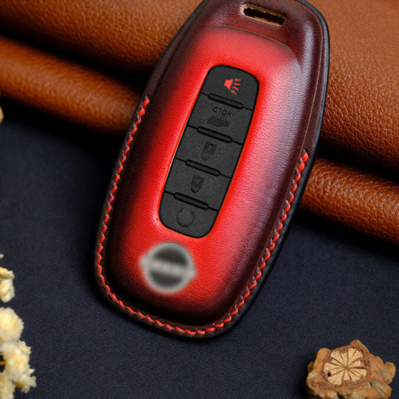 Premium Leather Key Fob for Nissan