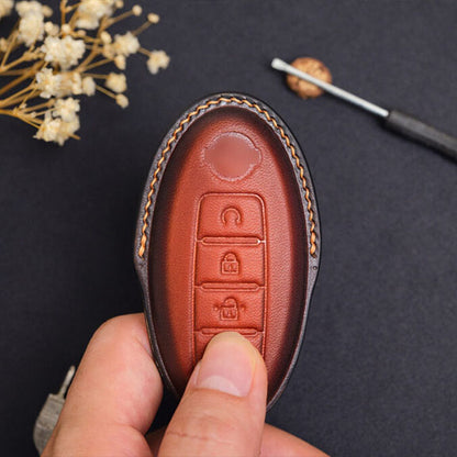 Premium Leather Key Fob for Nissan