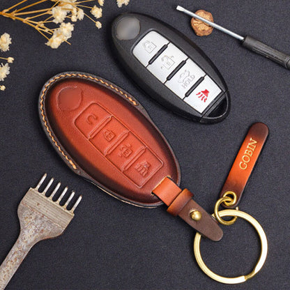 Premium Leather Key Fob for Nissan