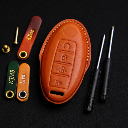 Premium Leather Key Fob for Nissan