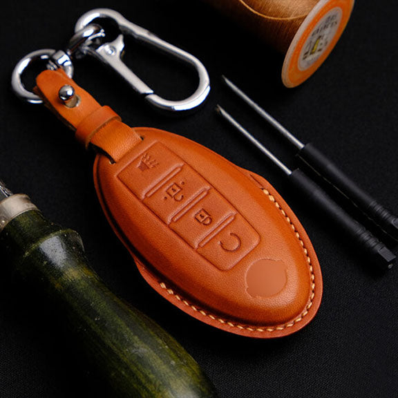 Premium Leather Key Fob for Nissan