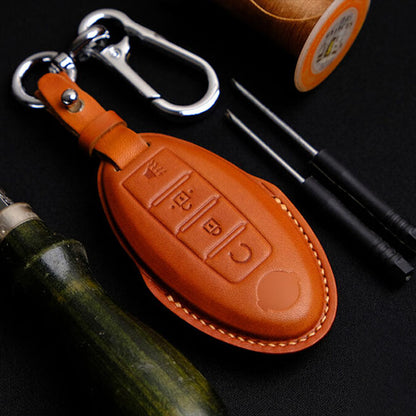 Premium Leather Key Fob for Nissan