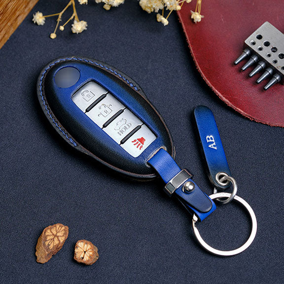 Premium Leather Key Fob for Nissan
