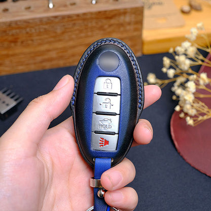 Premium Leather Key Fob for Nissan