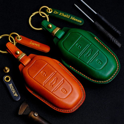 Premium Leather Key Fob for Peugeot - Carsilks 