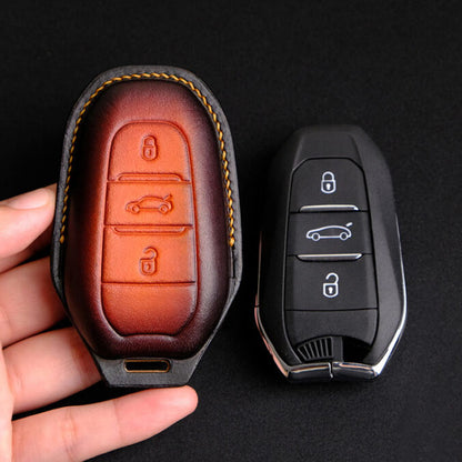 Premium Leather Key Fob for Peugeot - Carsilks 