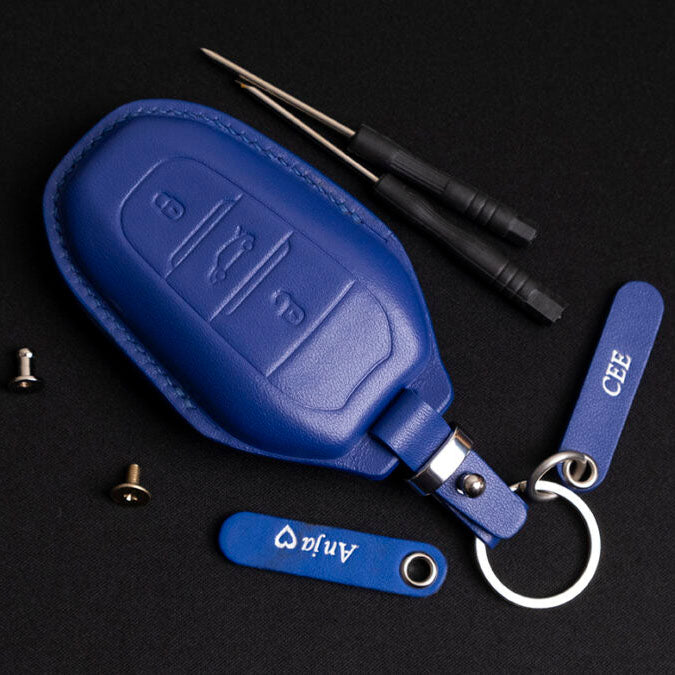 Premium Leather Key Fob for Peugeot - Carsilks 