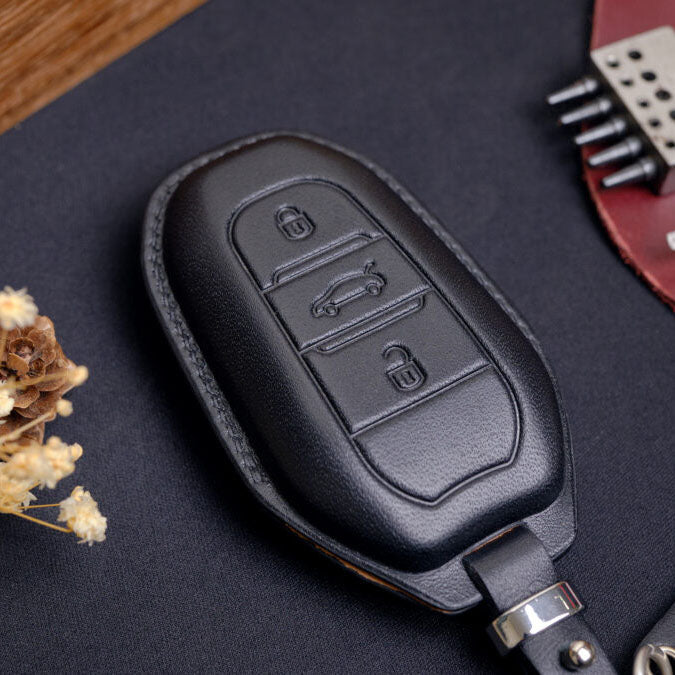 Premium Leather Key Fob for Peugeot - Carsilks 