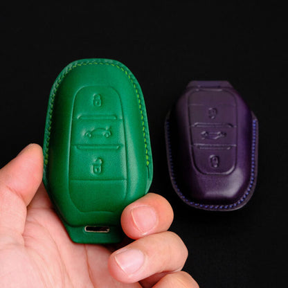 Premium Leather Key Fob for Peugeot - Carsilks 