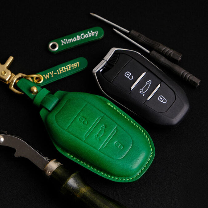 Premium Leather Key Fob for Peugeot - Carsilks 