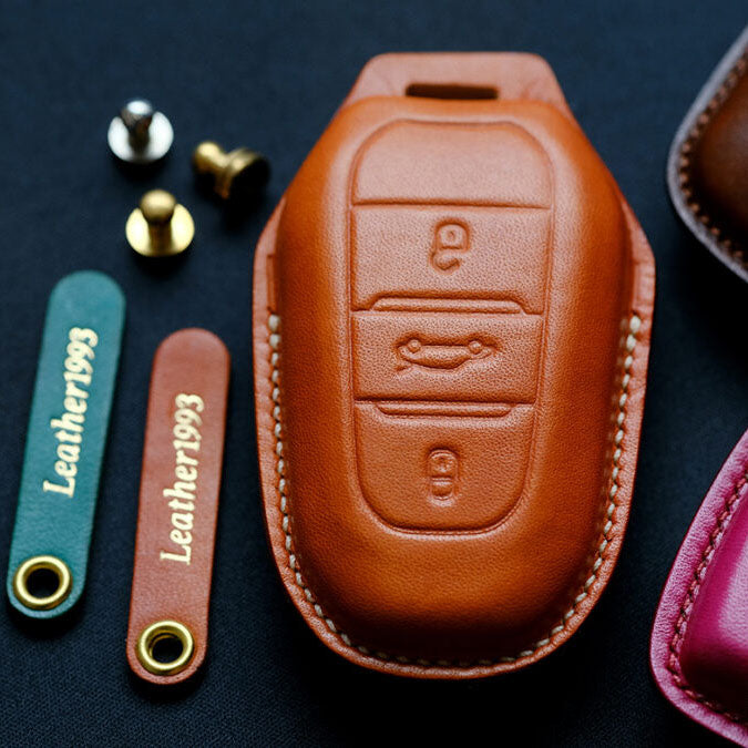 Premium Leather Key Fob for Peugeot - Carsilks 