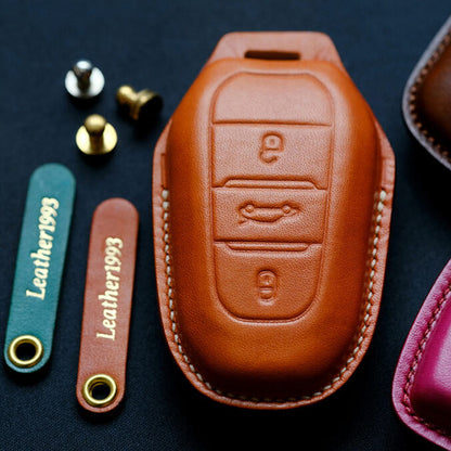 Premium Leather Key Fob for Peugeot - Carsilks 