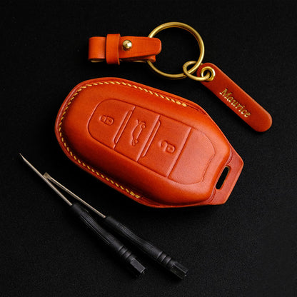 Premium Leather Key Fob for Peugeot - Carsilks 