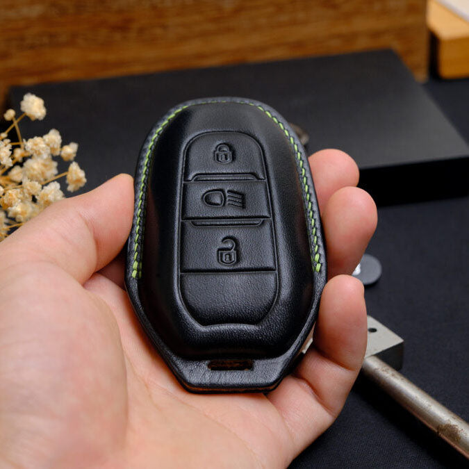 Premium Leather Key Fob for Peugeot - Carsilks 