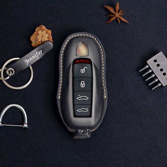 Premium Leather Key Fob for Porsche - Carsilks 