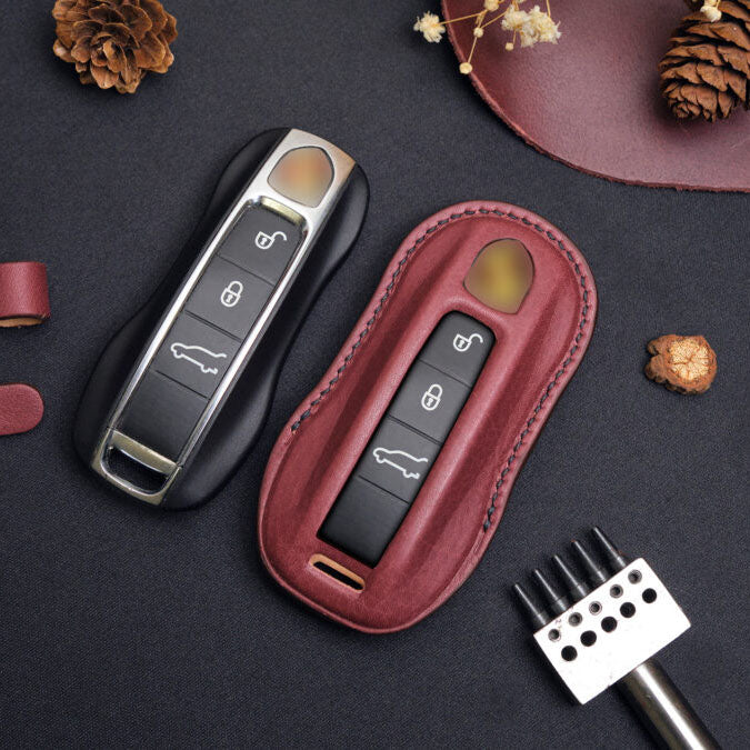 Premium Leather Key Fob for Porsche - Carsilks 