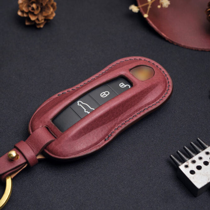 Premium Leather Key Fob for Porsche - Carsilks 
