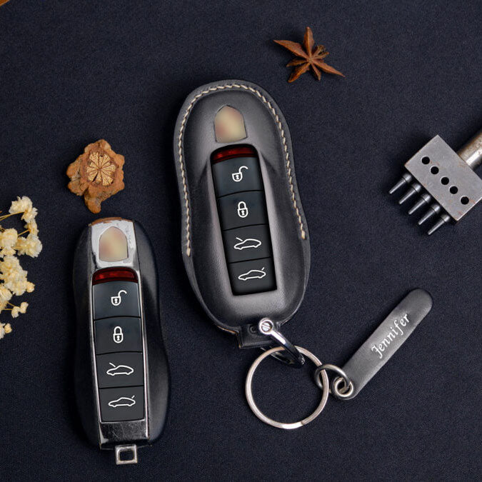 Premium Leather Key Fob for Porsche - Carsilks 