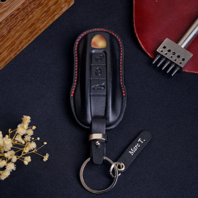 Premium Leather Key Fob for Porsche - Carsilks 