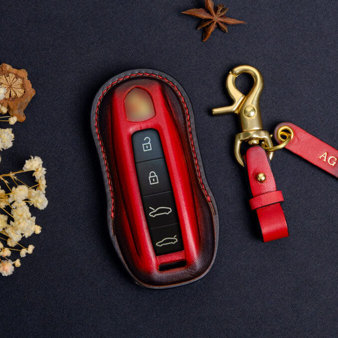 Premium Leather Key Fob for Porsche - Carsilks 