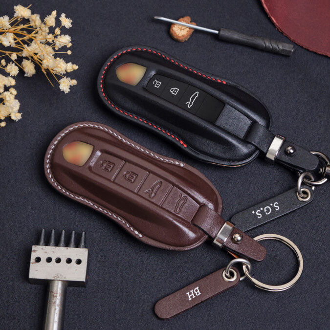 Premium Leather Key Fob for Porsche - Carsilks 