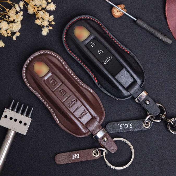Premium Leather Key Fob for Porsche - Carsilks 