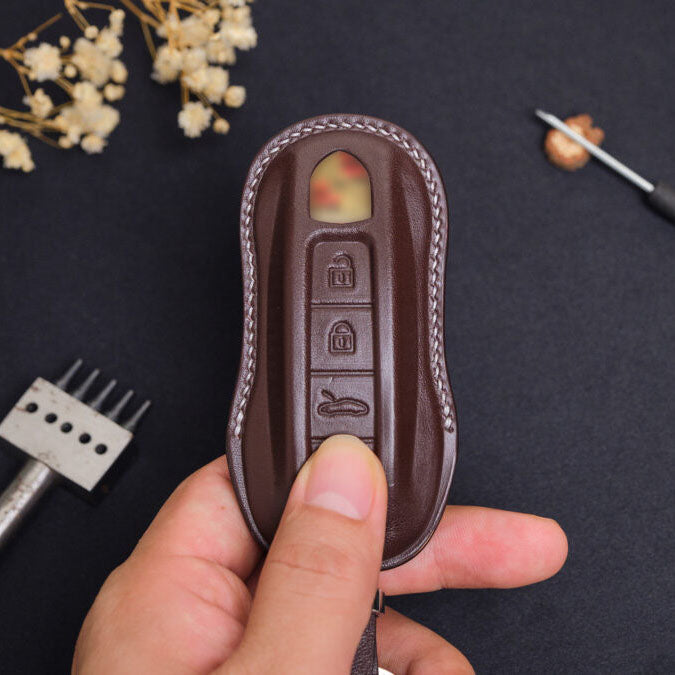Premium Leather Key Fob for Porsche - Carsilks 