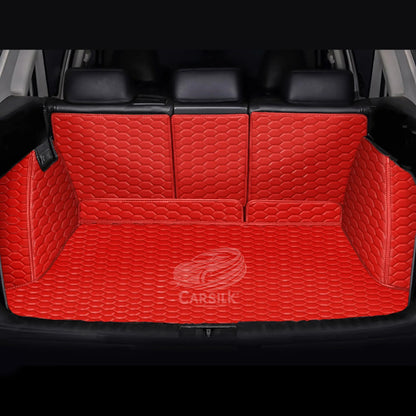 FERRARI RED 3D HONEY COMB LUXURY TRUNK CAR MATS SET