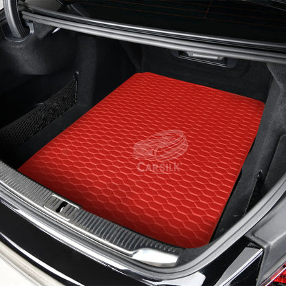 FERRARI RED HONEYCOMB LUXURY BASE TRUNK CAR MATS SET