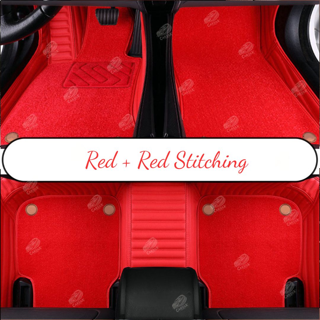 GALAXY CUSTOM CAR MATS SET RED - Carsilks 