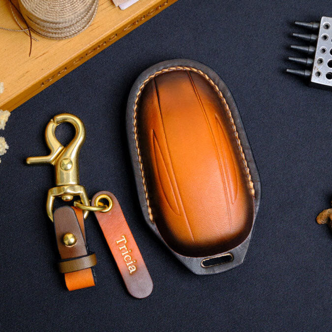 Premium Leather Key Fob for Tesla - Carsilks 
