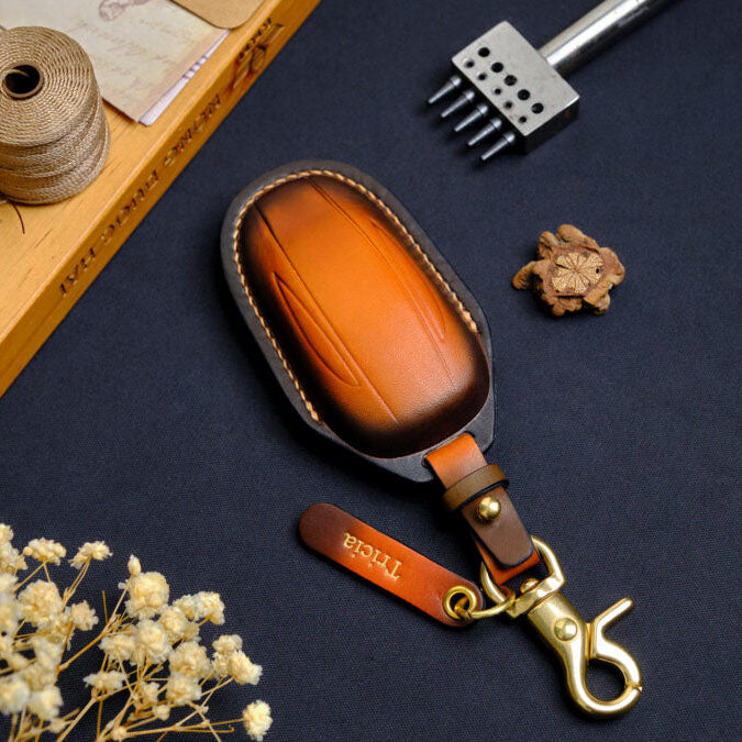 Premium Leather Key Fob for Tesla - Carsilks 