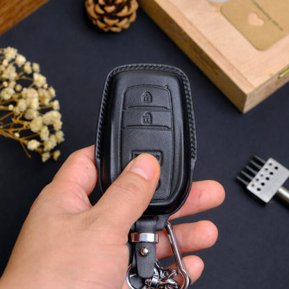 Premium Leather Key Fob for Toyota