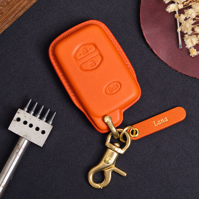 Premium Leather Key Fob for Toyota