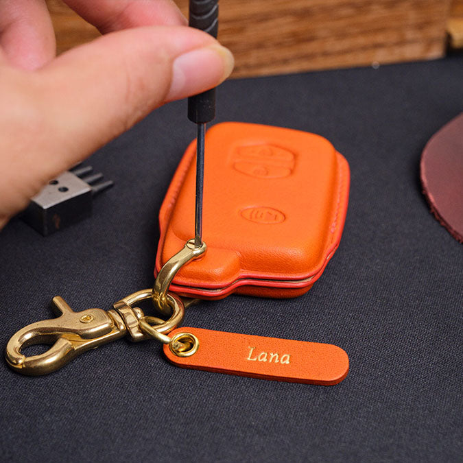 Premium Leather Key Fob for Toyota