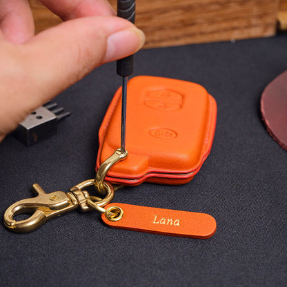 Premium Leather Key Fob for Toyota