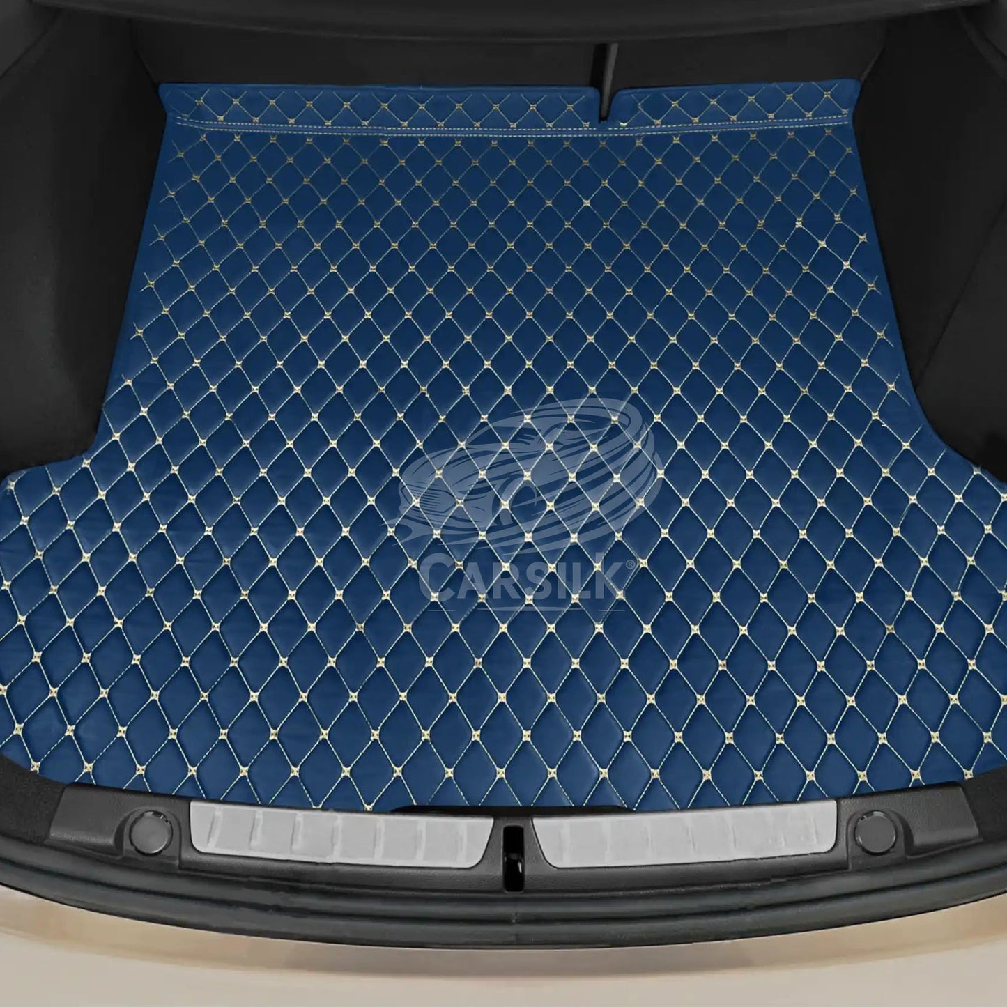 VINTAGE BLUE LUXURY TRUNK CAR MATS SET - Carsilks 