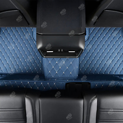 VINTAGE BLUE DIAMOND LUXURY CAR FLOOR MATS - Carsilks 