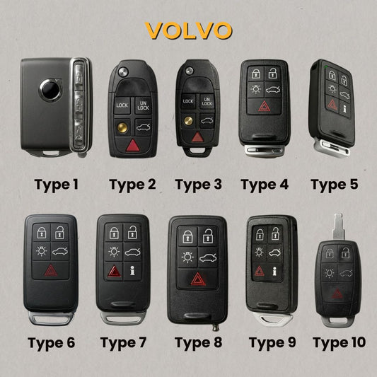Premium Leather Key Fob for Volvo
