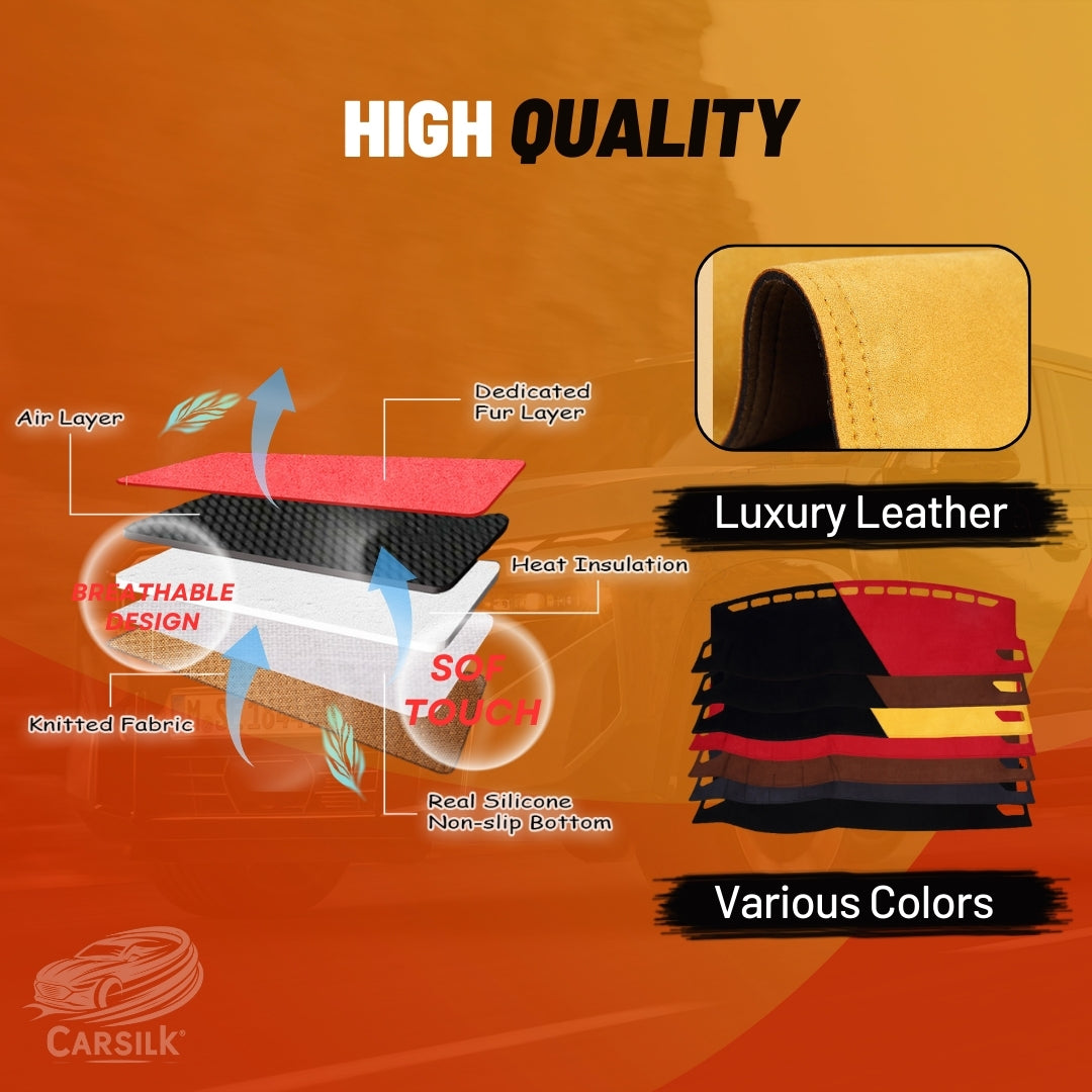 Black Yellow Custom Fit Car Dash Covers - Image 4