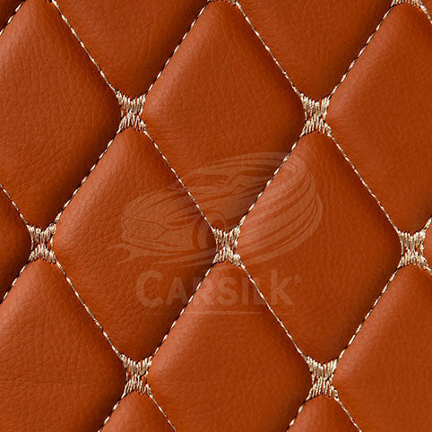 Alternative view of CARAMEL BROWN DIAMOND LUXURY TRUNK CAR MATS