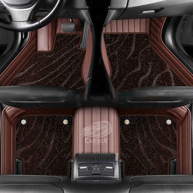 COFFEE BROWN GALAXY CUSTOM CAR MATS SET