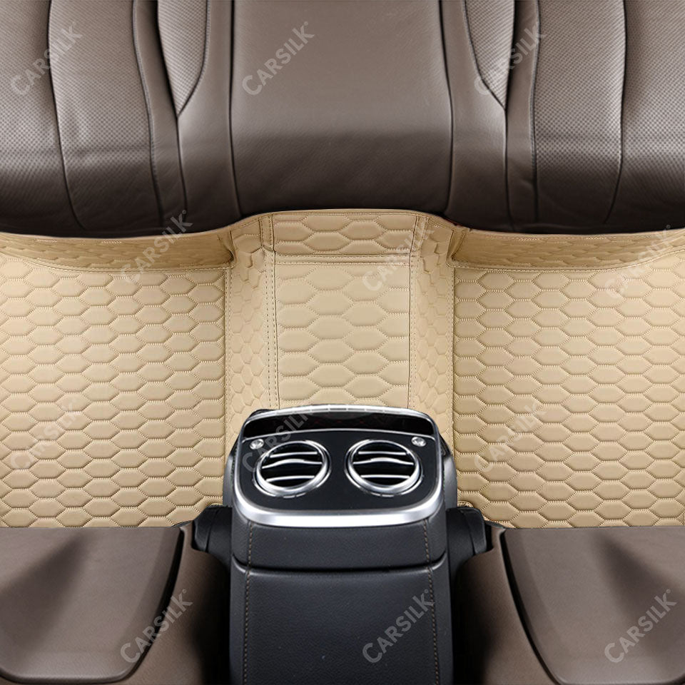CREAM BEIGE HONEY COMB LUXURY CAR MATS SET - Image 3