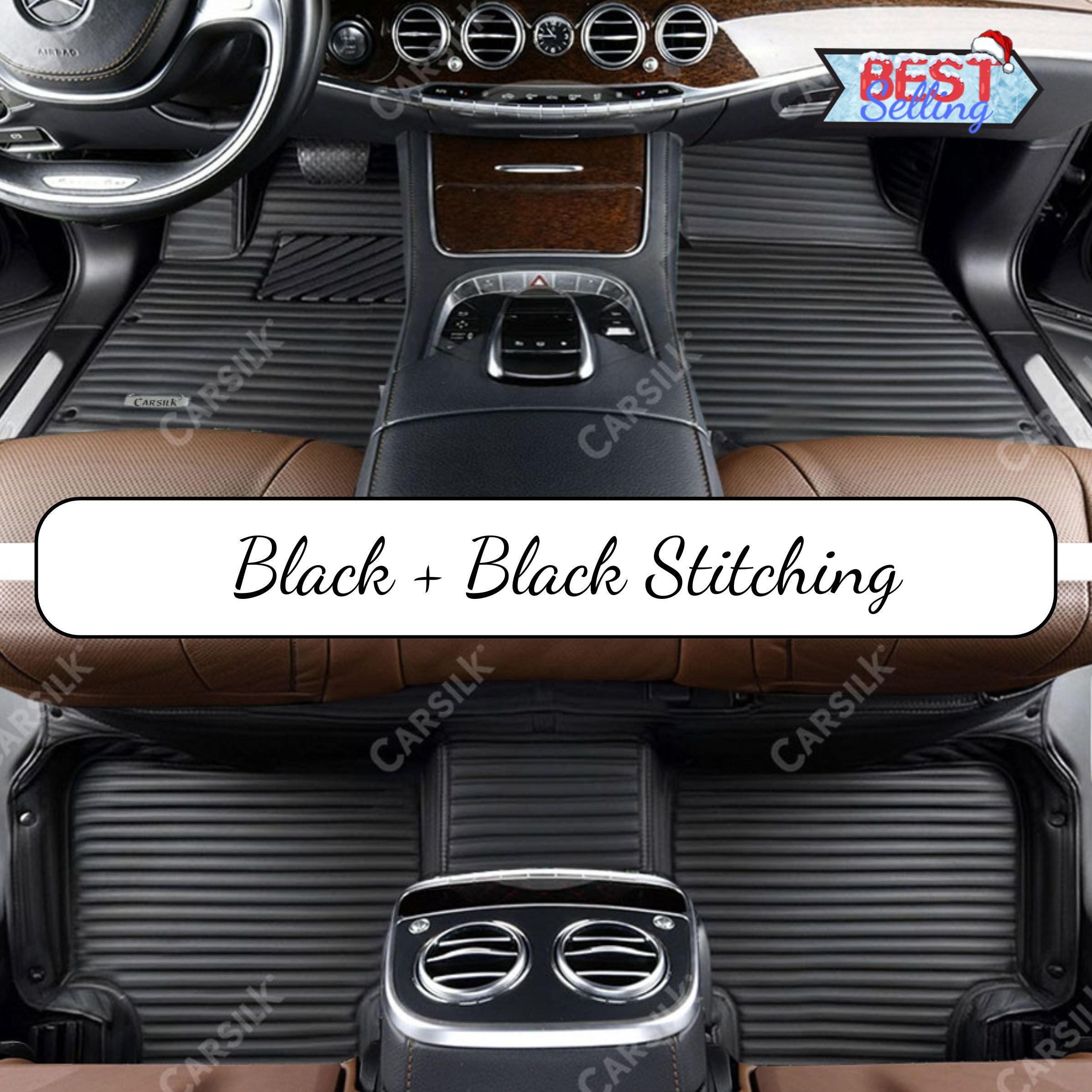 GALAXY CUSTOM SINGLE LAYER CAR MATS SET BLACK