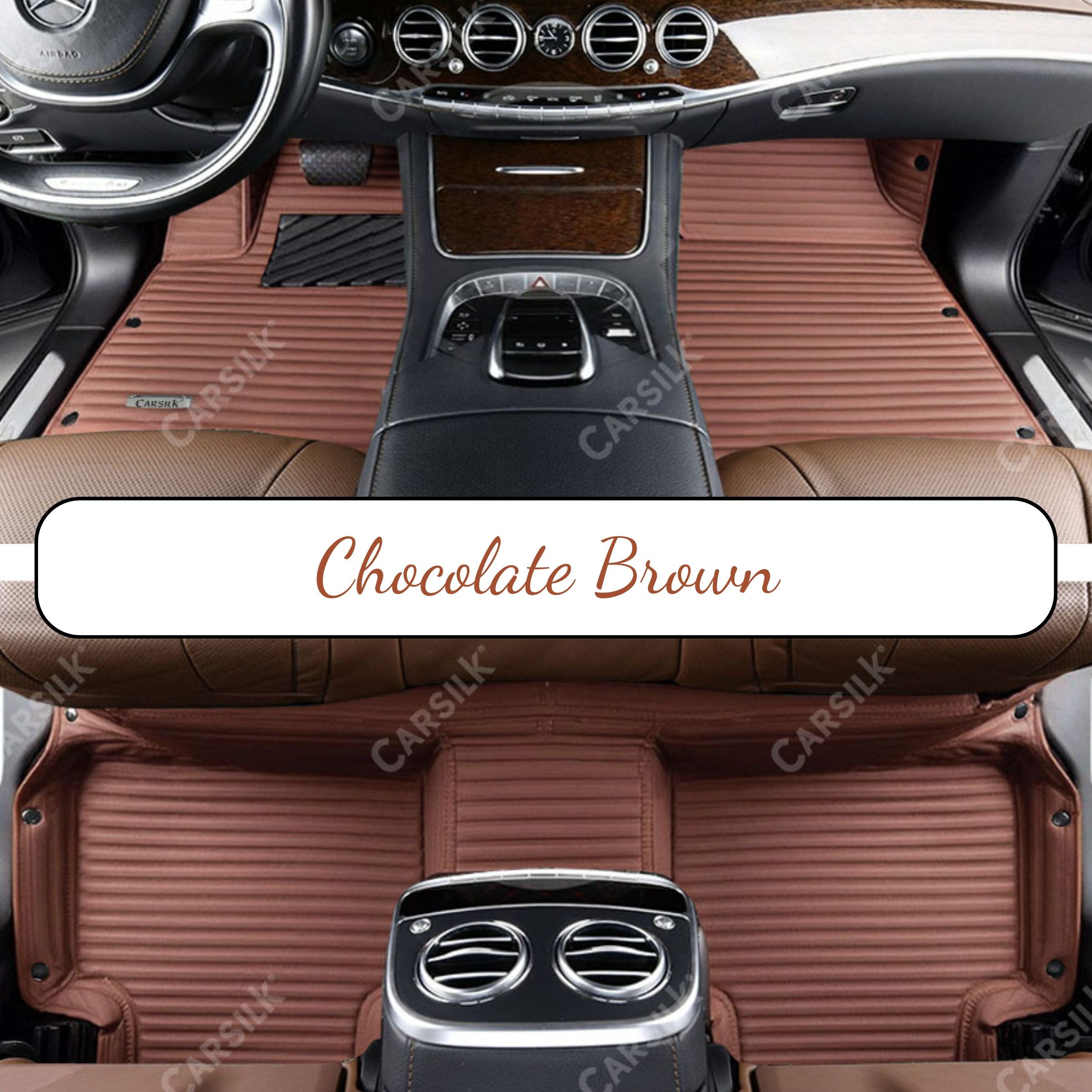 GALAXY CUSTOM SINGLE LAYER CAR MATS SET CHOCOLATE BROWN