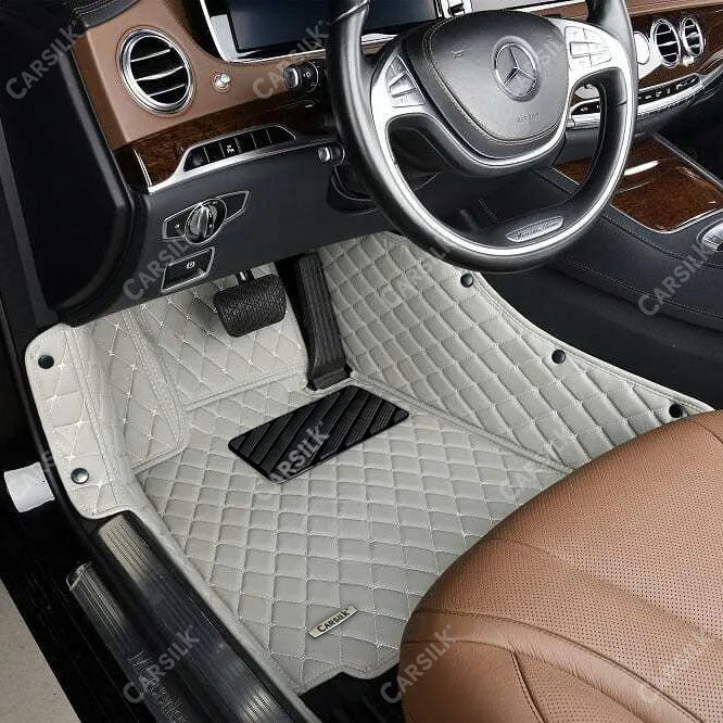 LIGHT GRAY DIAMOND LUXURY CAR FLOOR MATS
