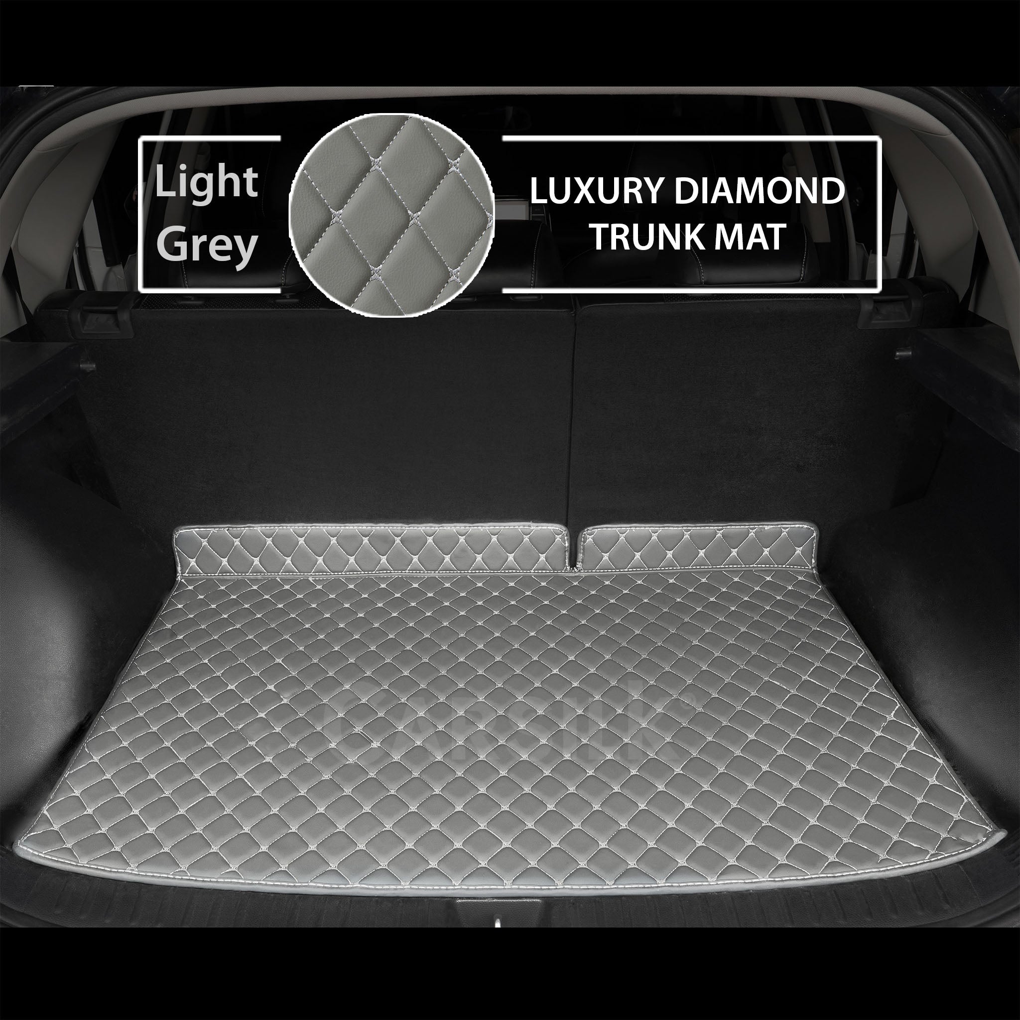 LIGHT GRAY LUXURY BASE TRUNK CAR MATS