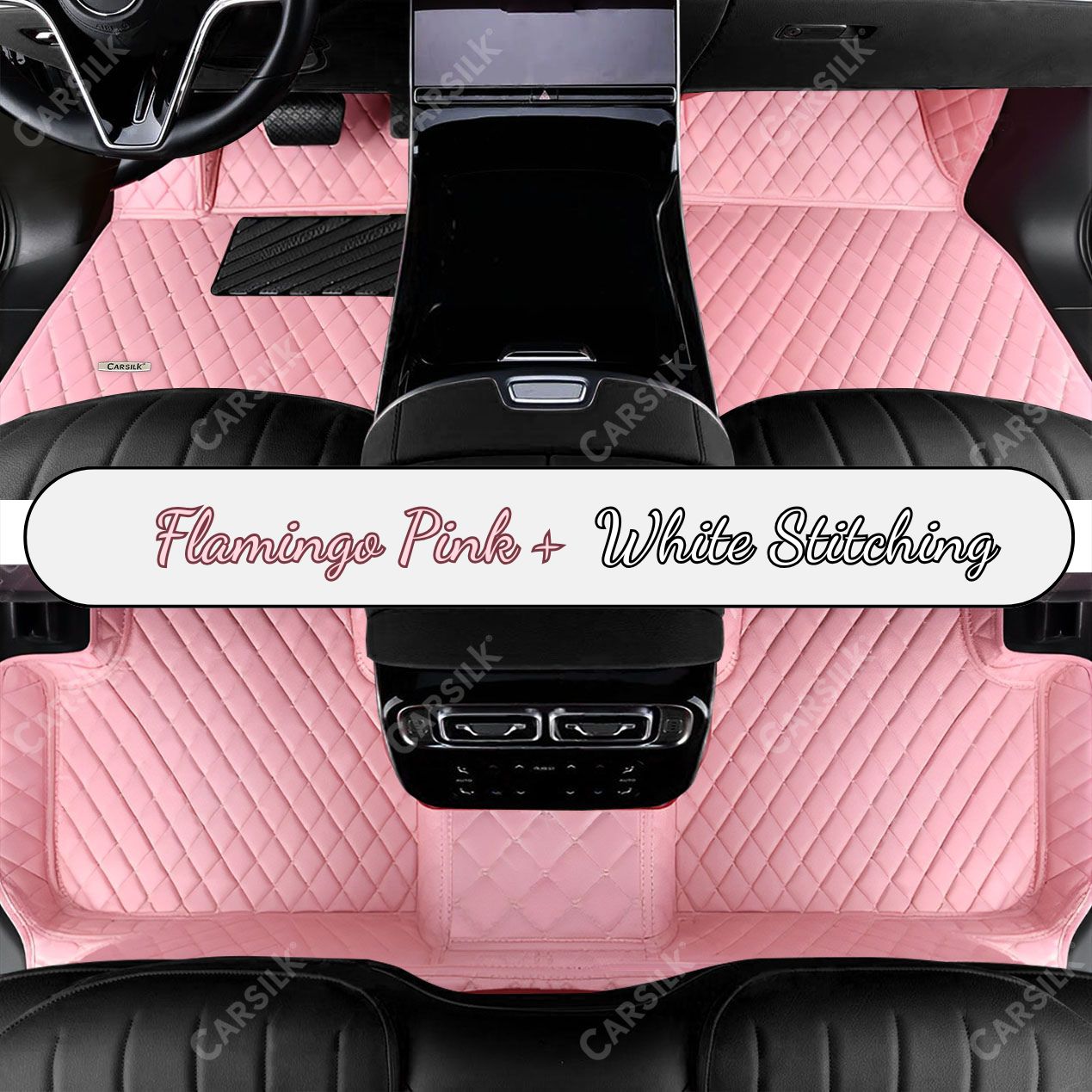 PINK DIAMOND CAR MATS SET