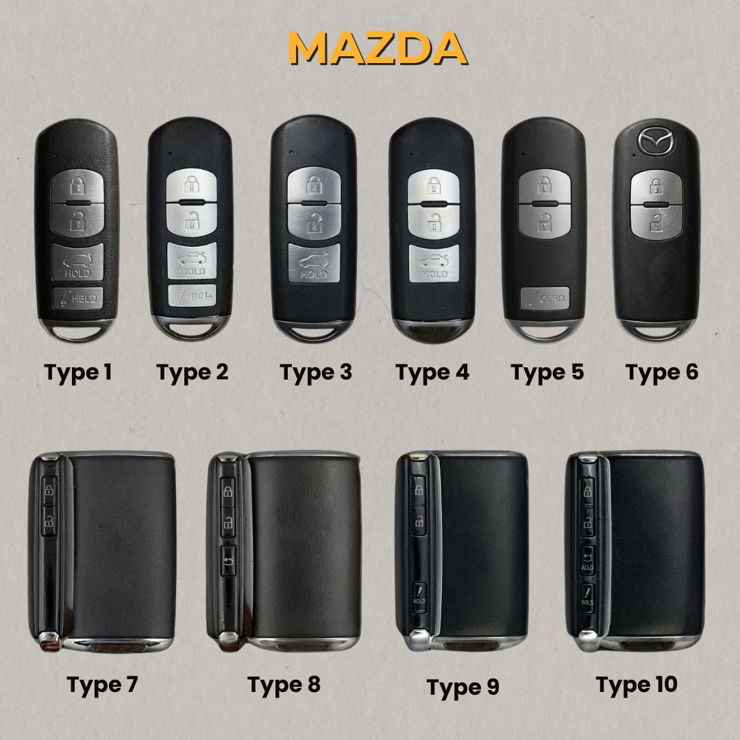 Premium Leather Key Fob for Mazda